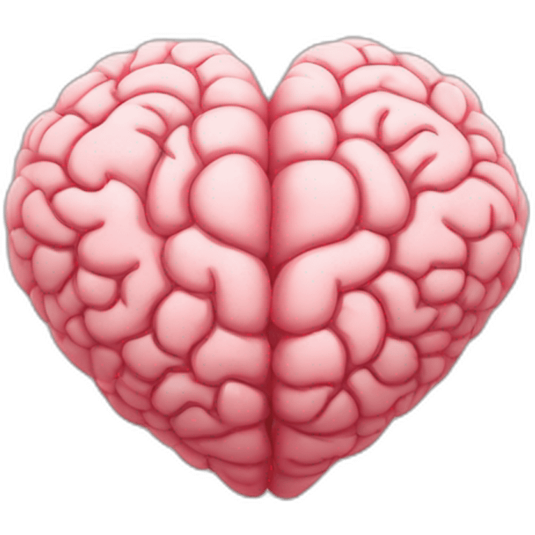 Brain in the shape of a heart emoji