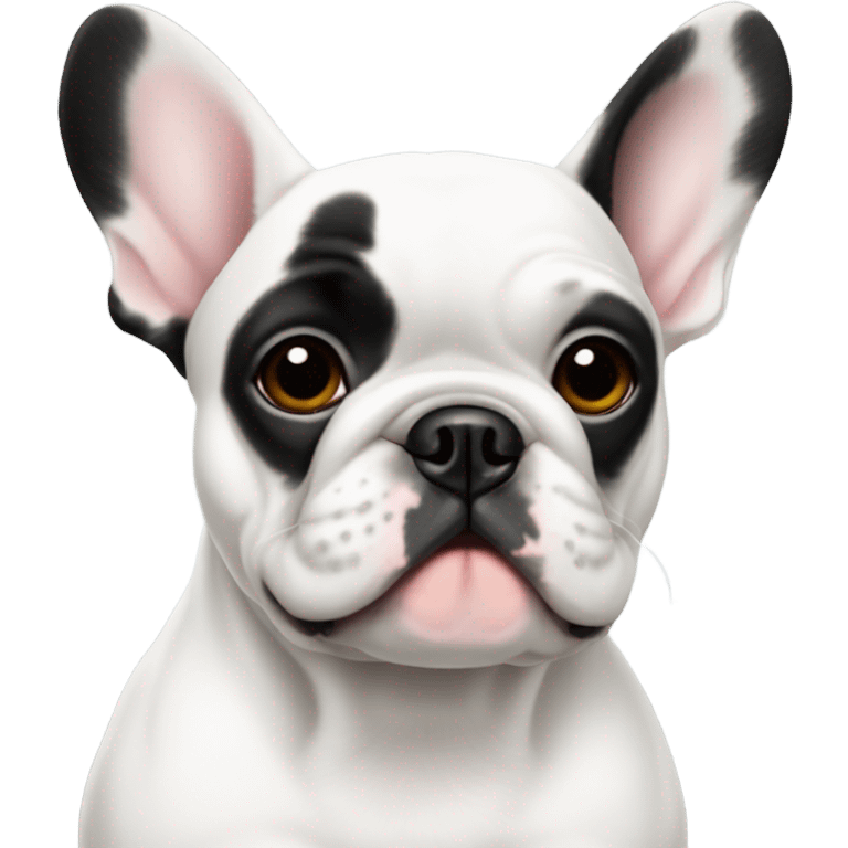 French bulldog white with black spot emoji