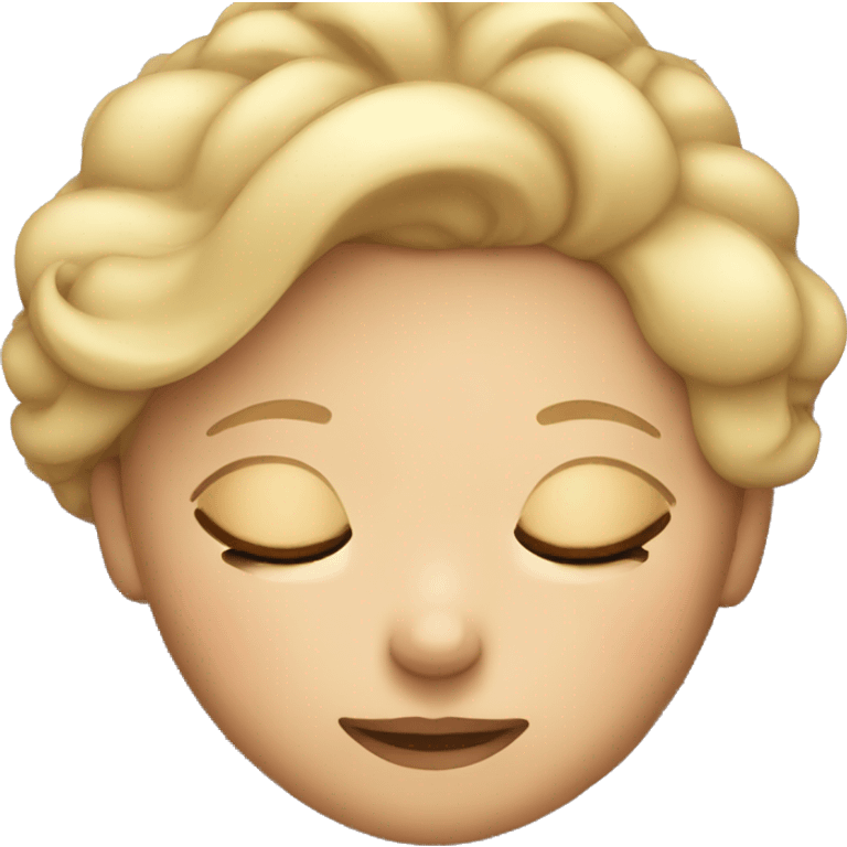 blonde girl sleeping emoji