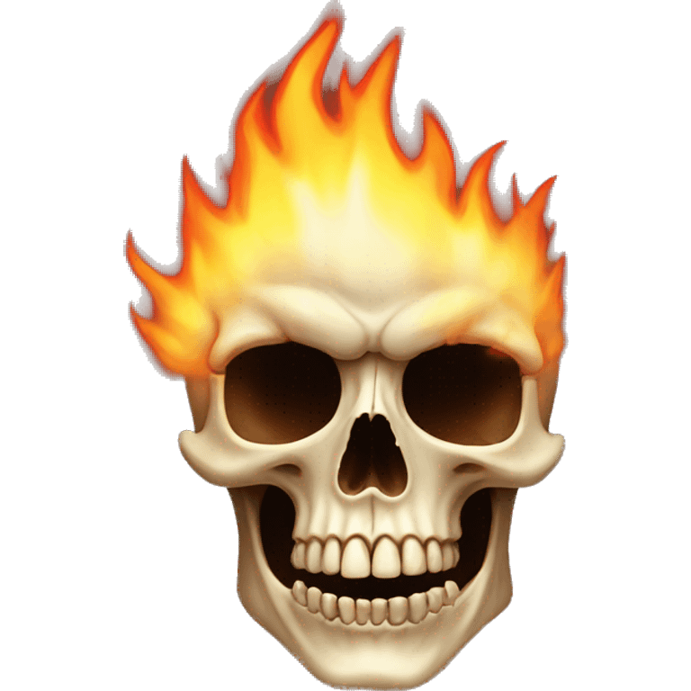 Scull head With Fire emoji