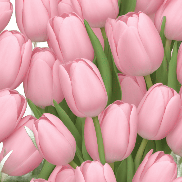 Pale pink bouquet of tulips emoji