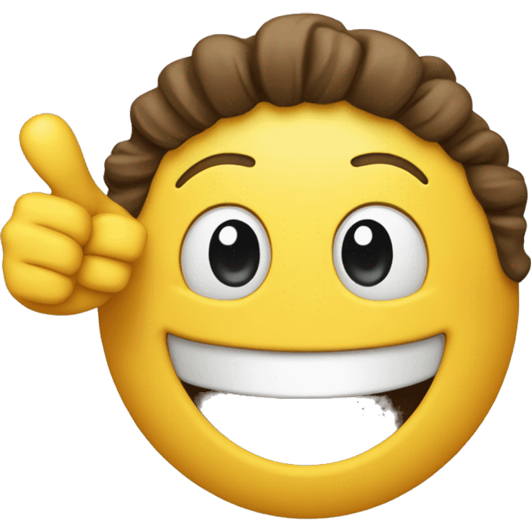 Smiling face with a thumbs sup emoji