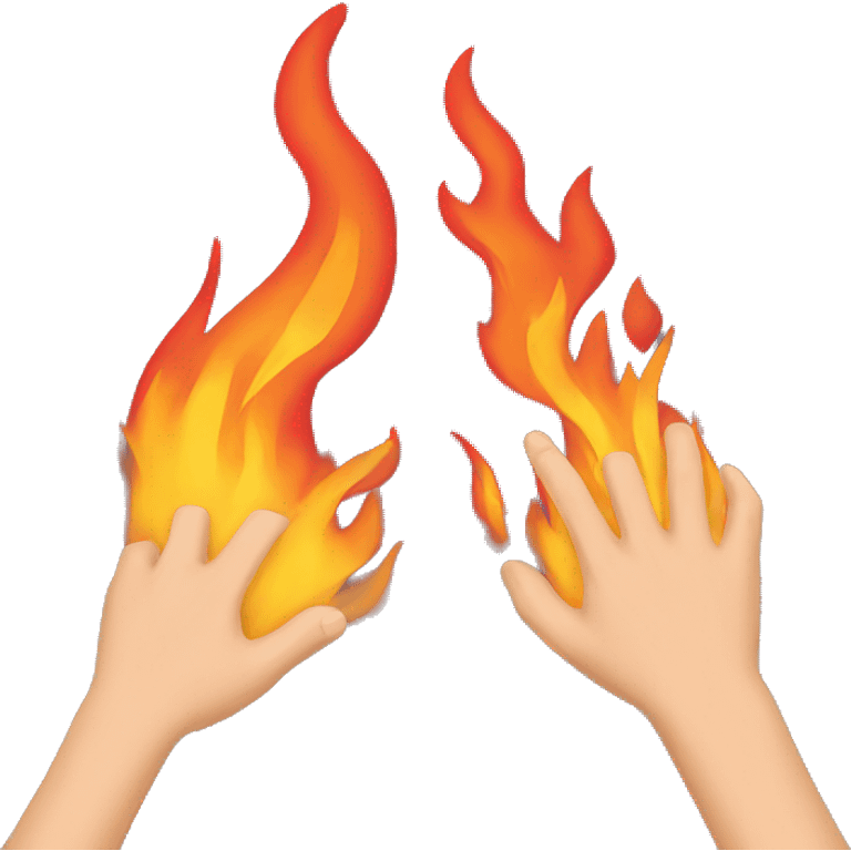 hands creating fire emoji