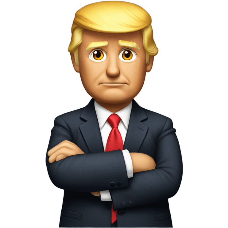 Donald Trump with small hands emoji