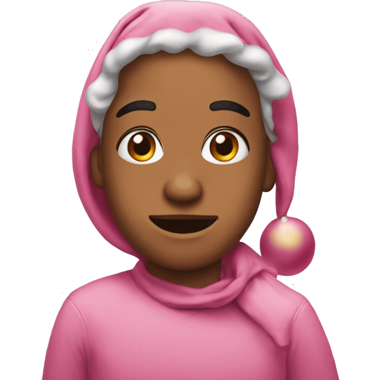 Pink christmas emoji