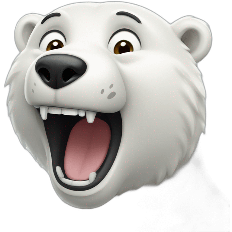 polar bear laughing emoji