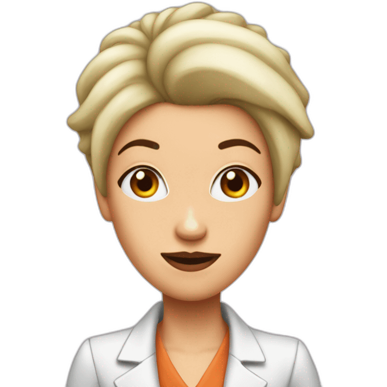 Dexter from Dexter's laboratory as a woman with read hair emoji