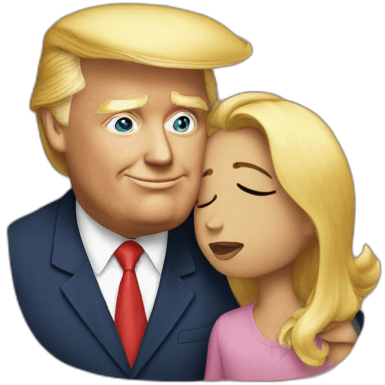 trump kissing his daughter, positivity, inclusiveness emoji