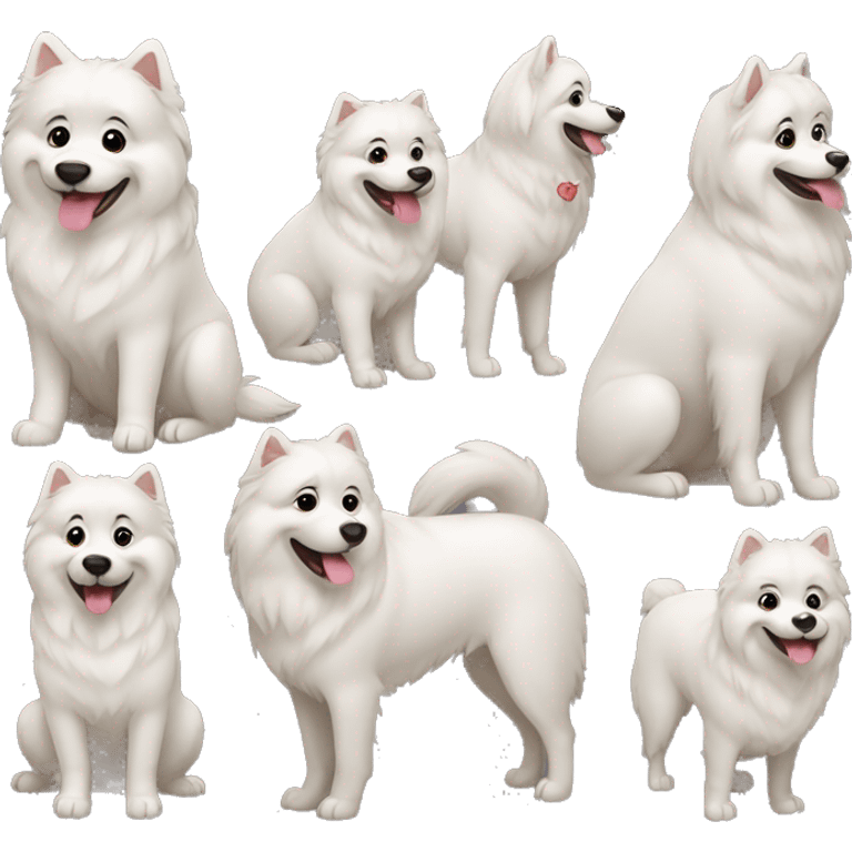 Samoed dogs happy emoji