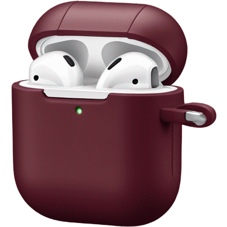 Air Pods case in maroon color emoji