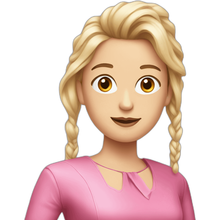 Elon musk with pink dress emoji