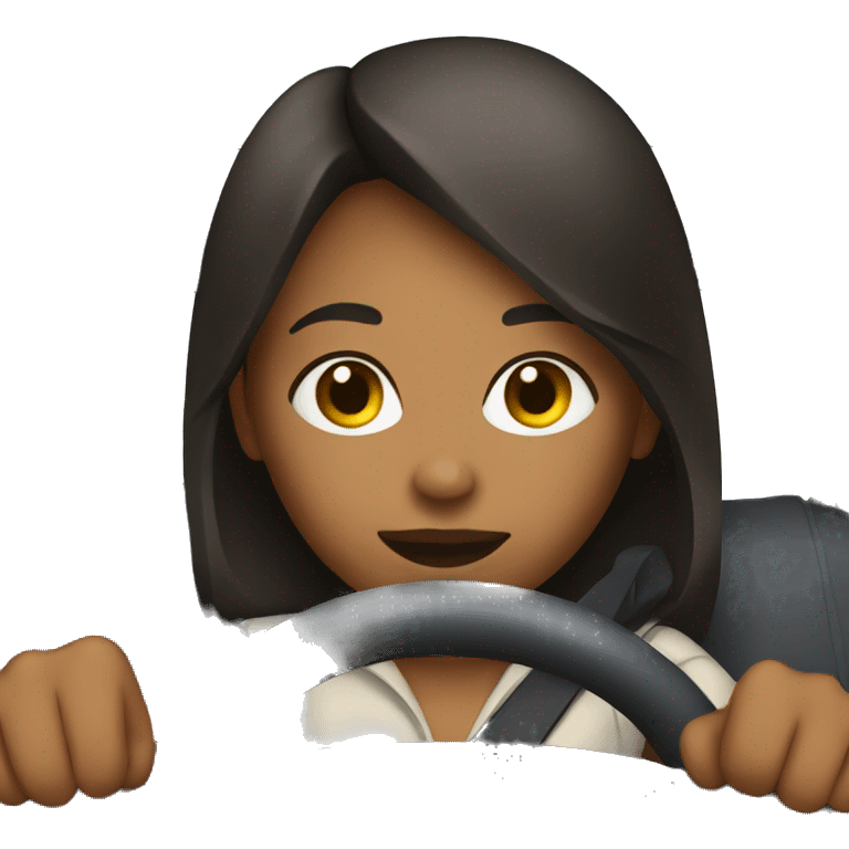 Girl driving car  emoji