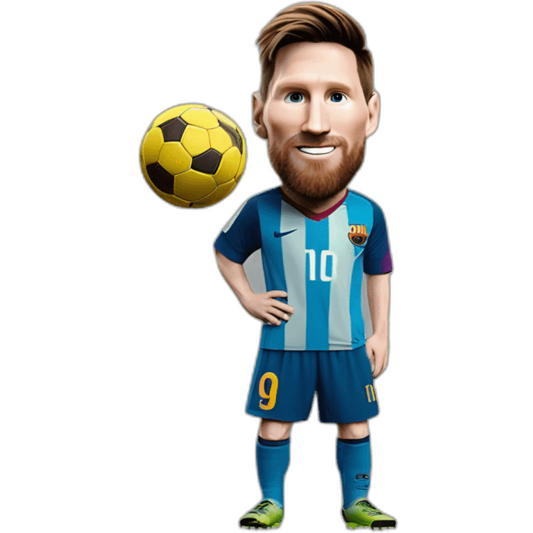 Messi qui vole le ballon d’or à Haaland emoji