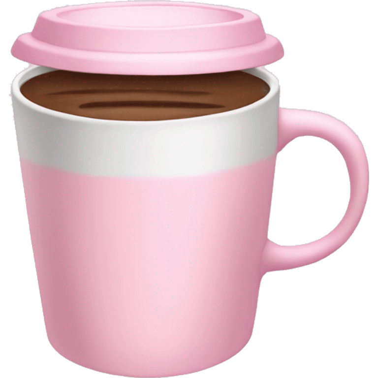 Pastel pink coffee cup emoji