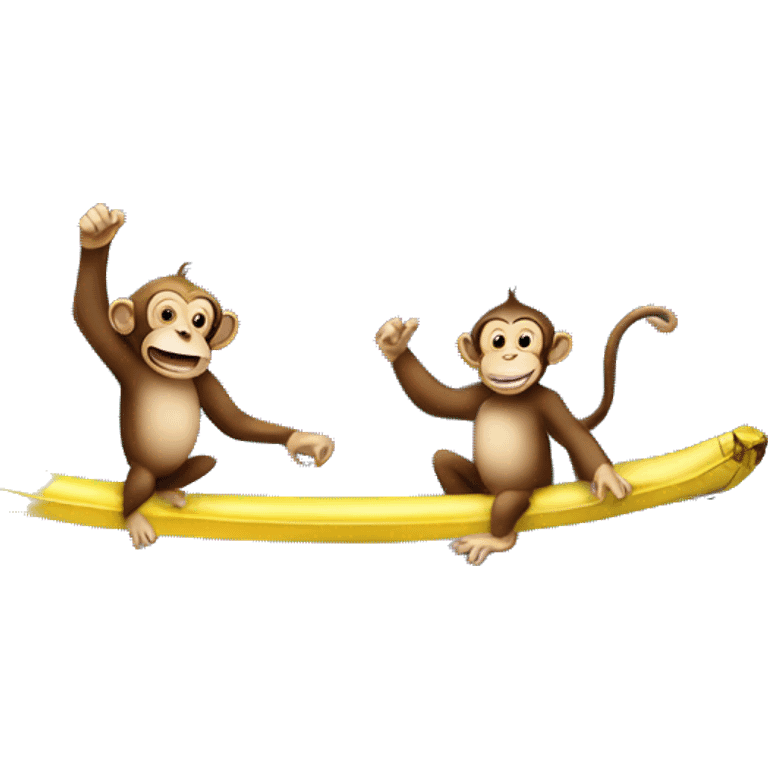 Monkey & Banana on a Trampoline emoji