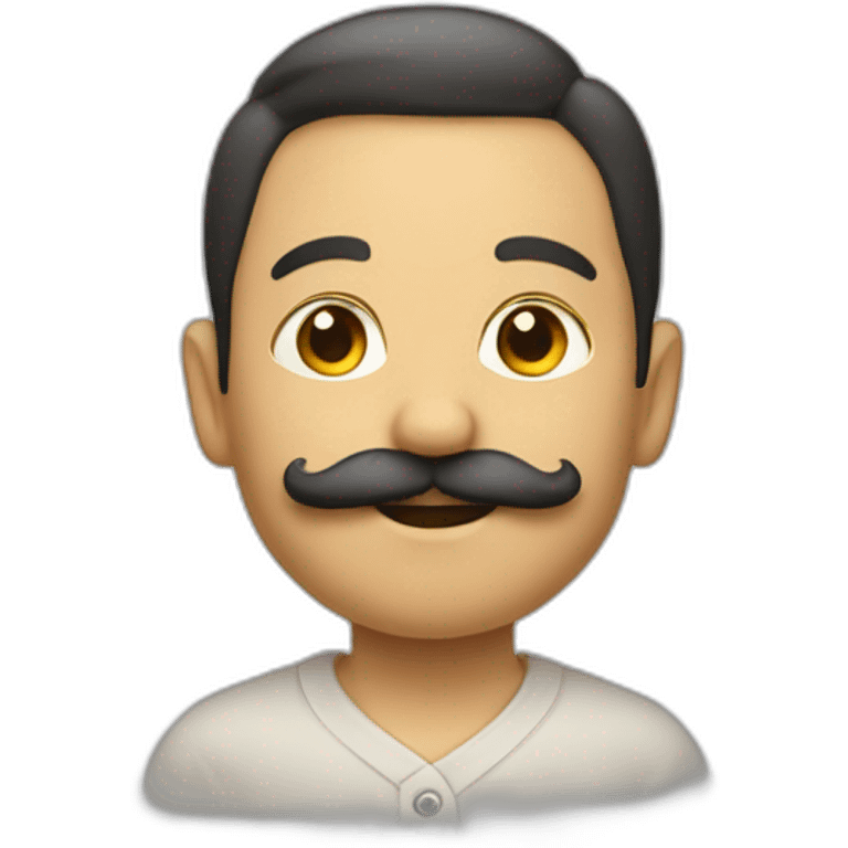 Un petit homme avec une moustache carrée emoji