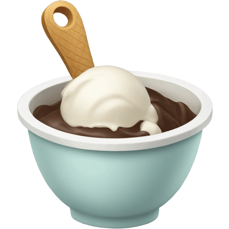 Ice cream with a spoon emoji