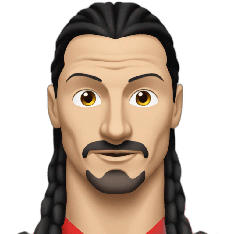 Zlatan ibrahimovic with black hairs emoji