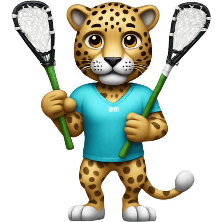 jaguar with lacrosse stick emoji