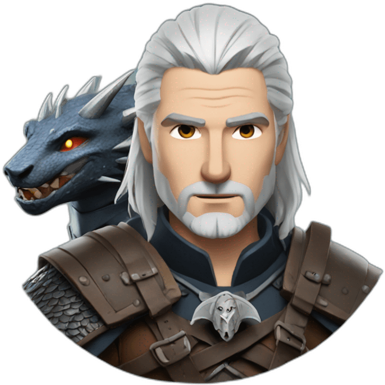 Witcher with dragon emoji