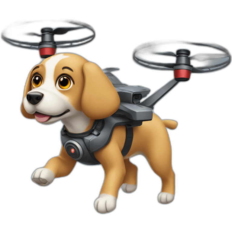 Dog flying a drone emoji