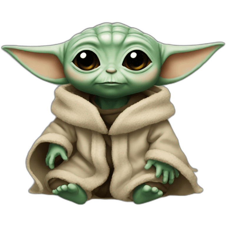 baby yoda with a black skin emoji