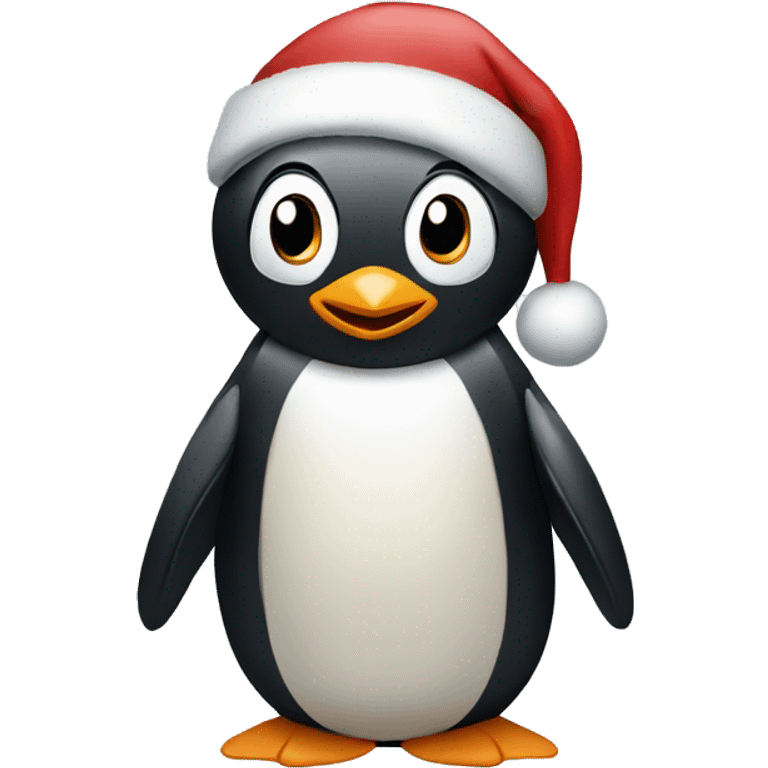 Penguin at christmas emoji