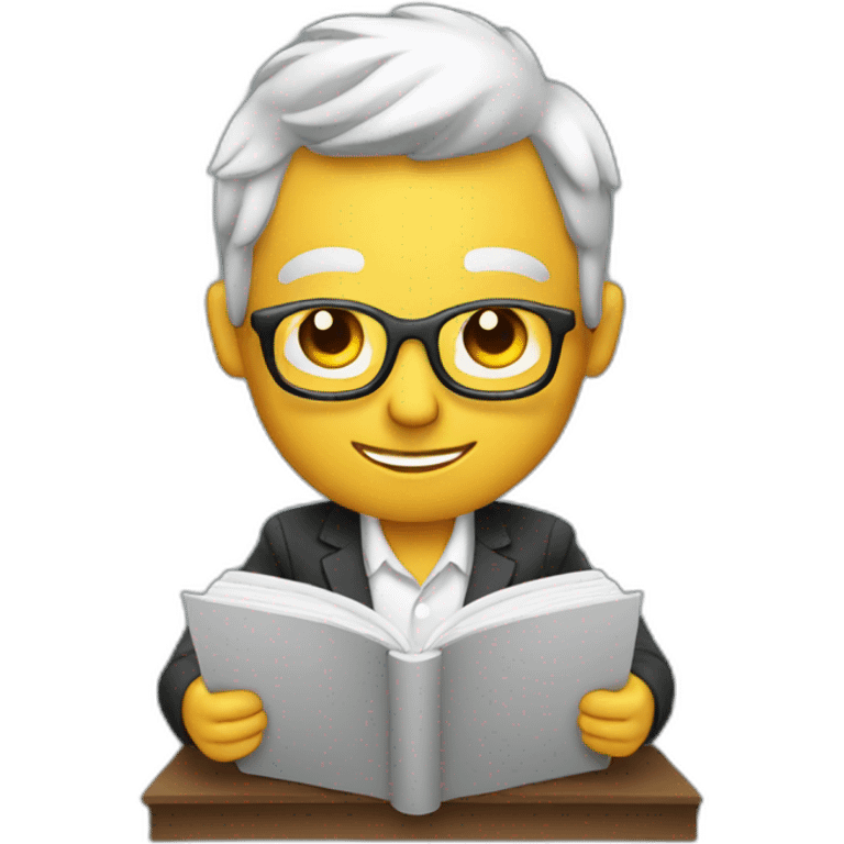 entrepreneur reading a book emoji