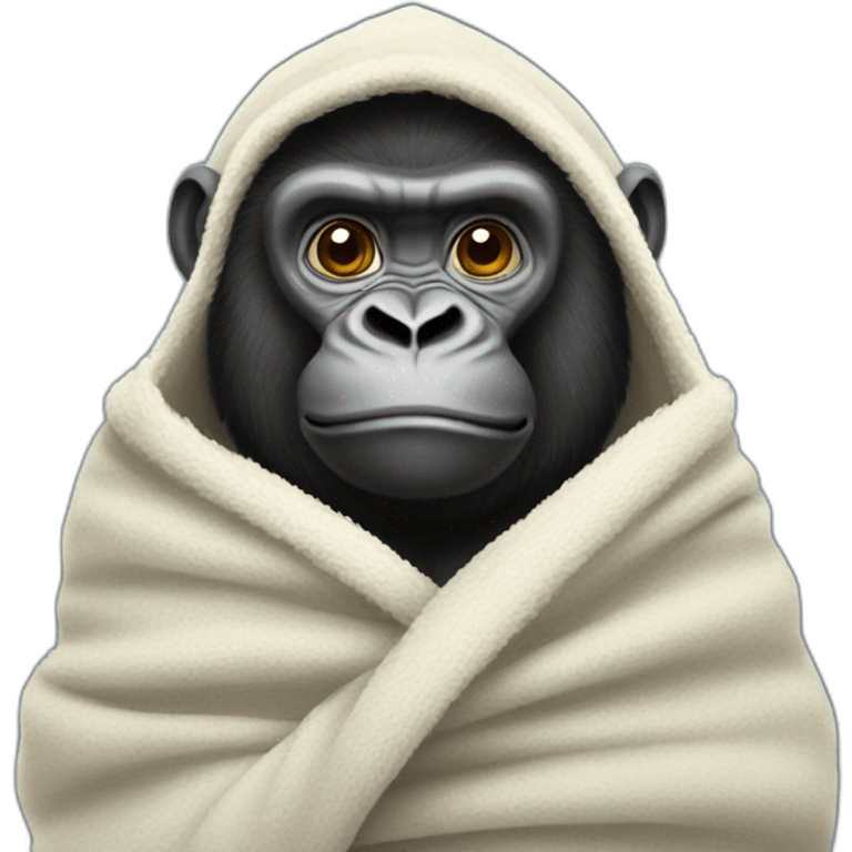 Gorilla holding a blanket emoji