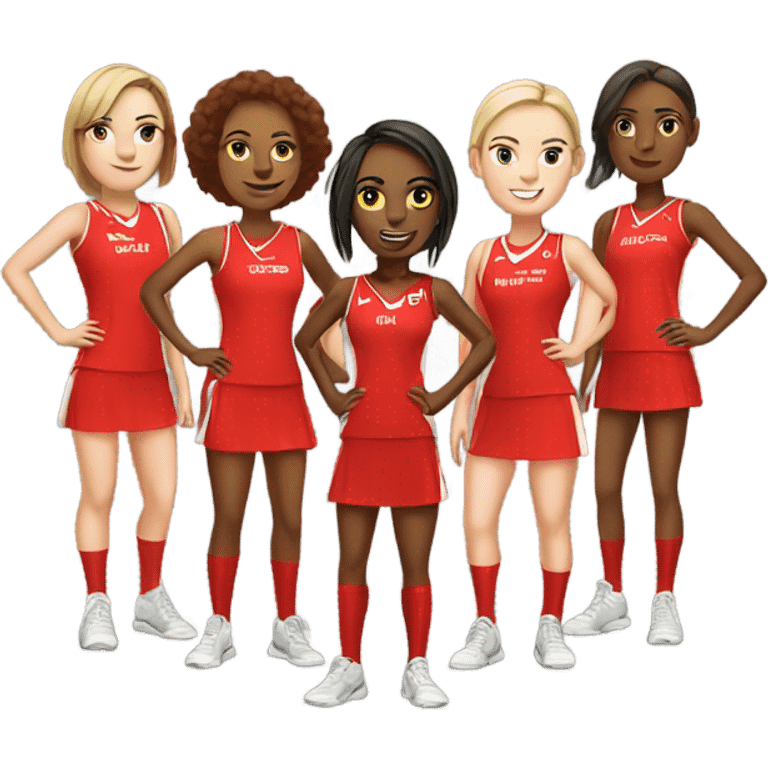 Red Devils netball team ladies emoji