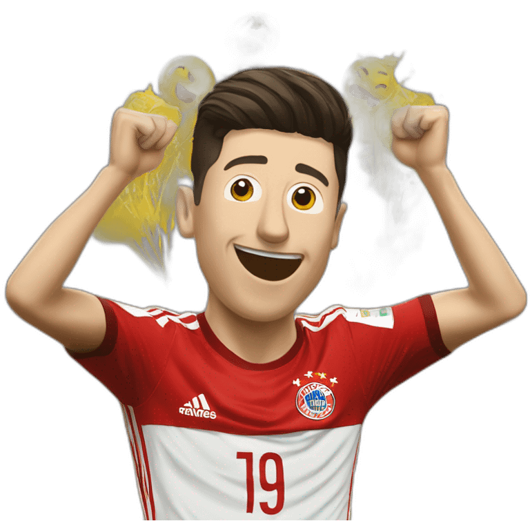 Robert Lewandowski celebracion emoji