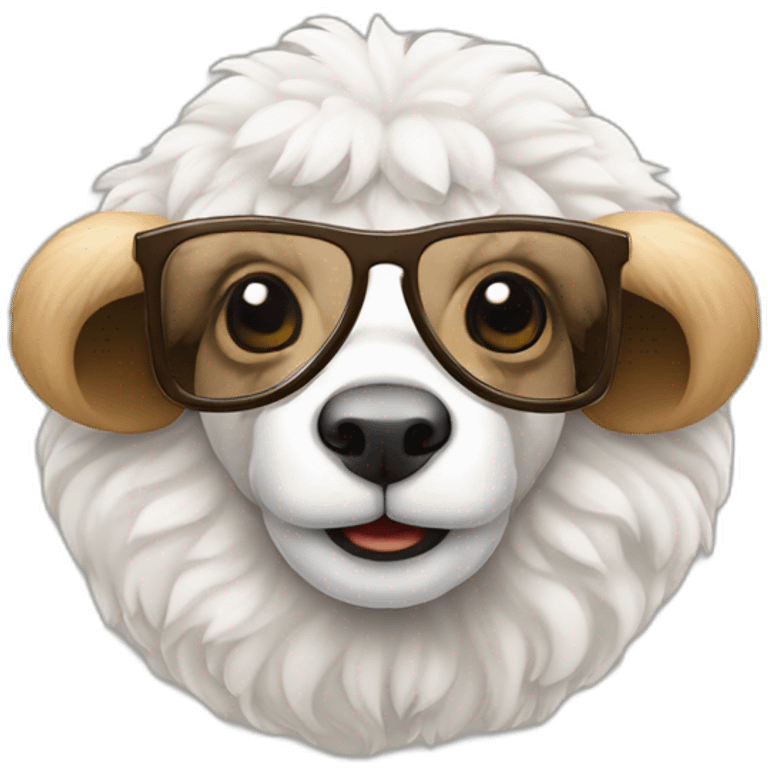 Mouton avec lunettes de soleil emoji