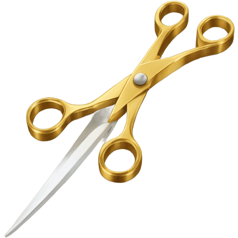 Gold scissor emoji