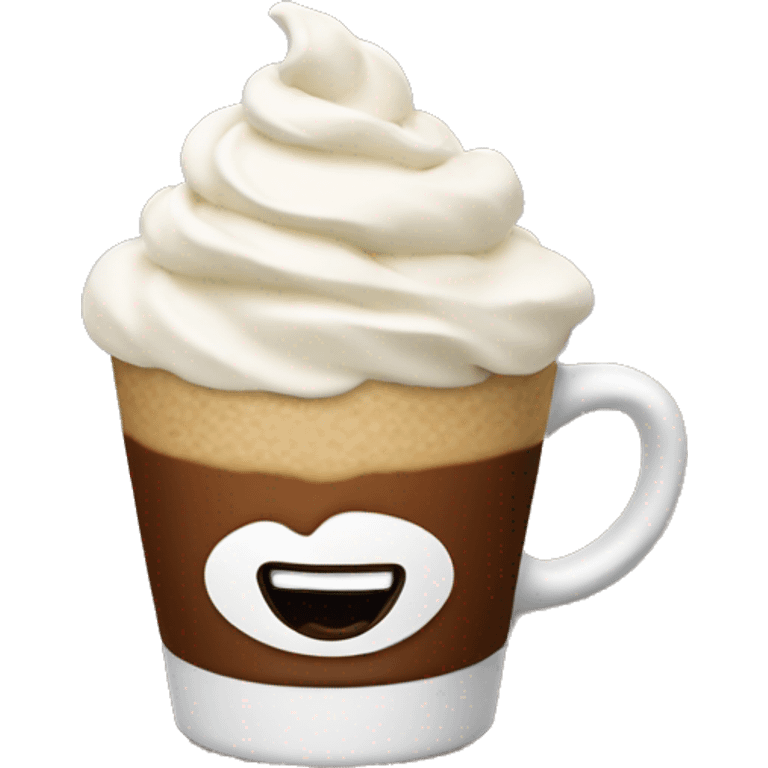 Coffee whipped cream emoji