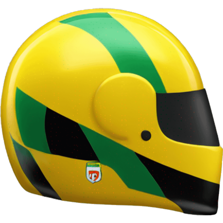 Yellow F1 Brazilian Helmet emoji