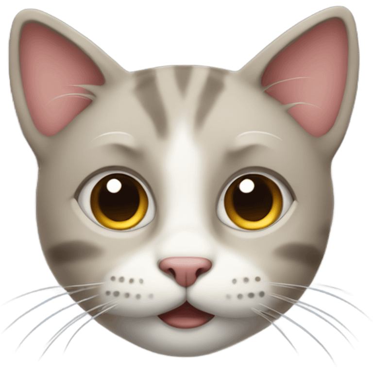 Create a cute cartoon cat emoji facing right.  emoji