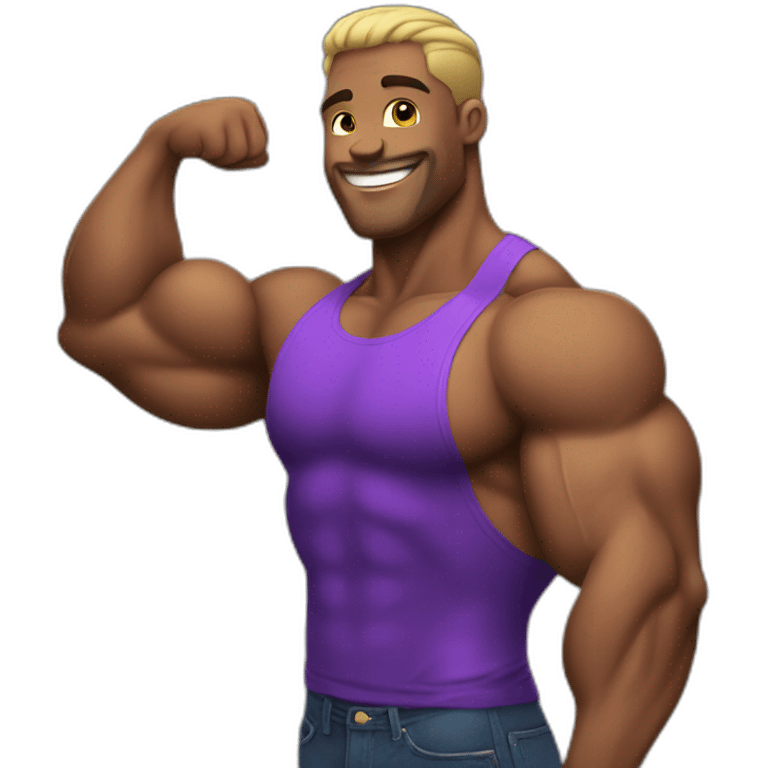 bodybuilder flexing emoji