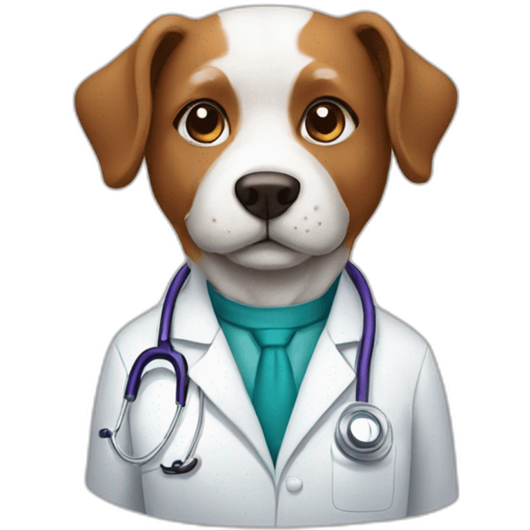 dog is doctor emoji