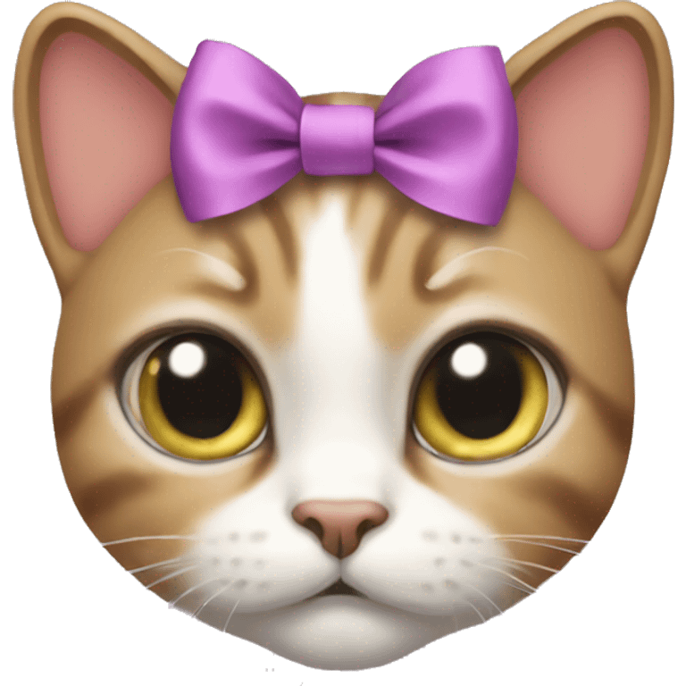 A cat with a bow on head emoji