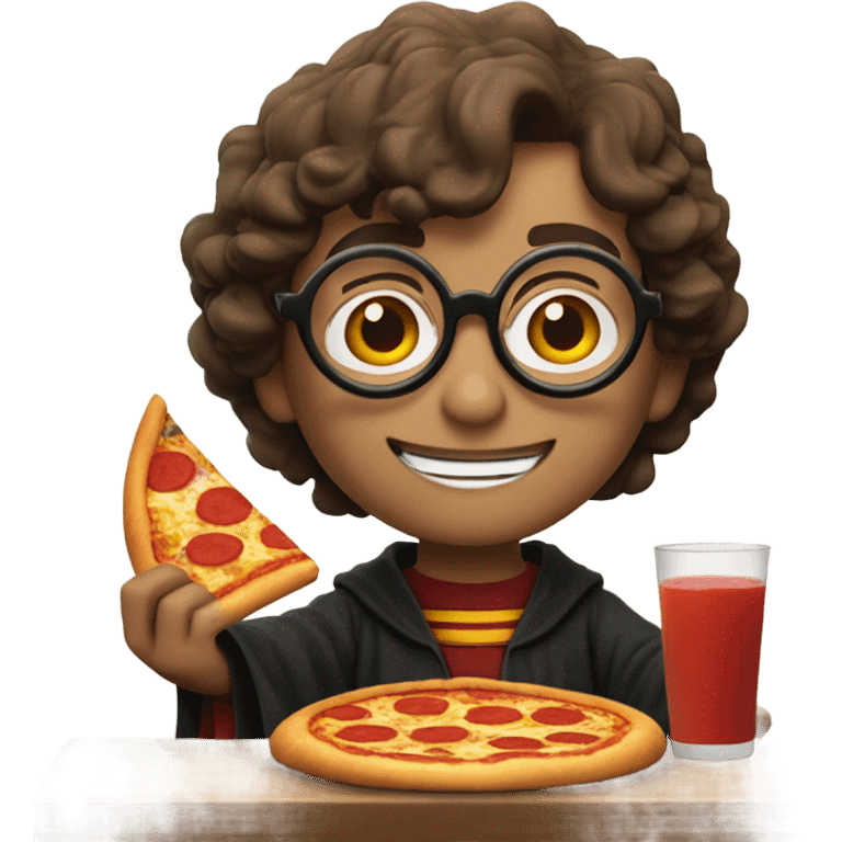 Harry Potter eating pizza  emoji