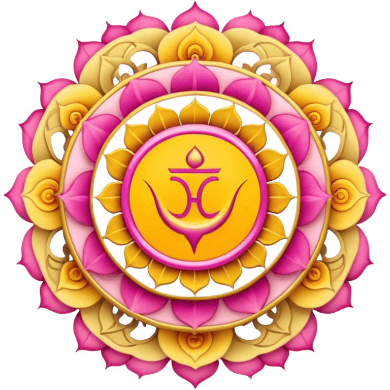 Manipura Chakra yellow pink gold emoji