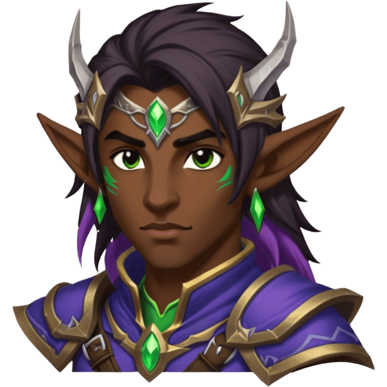 night elf male ranger from world of warcraft emoji