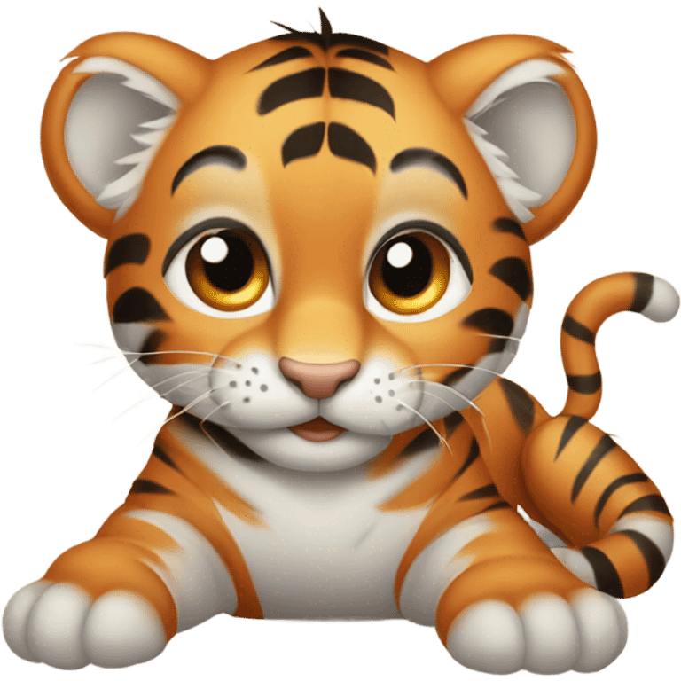 Baby tiger cute emoji