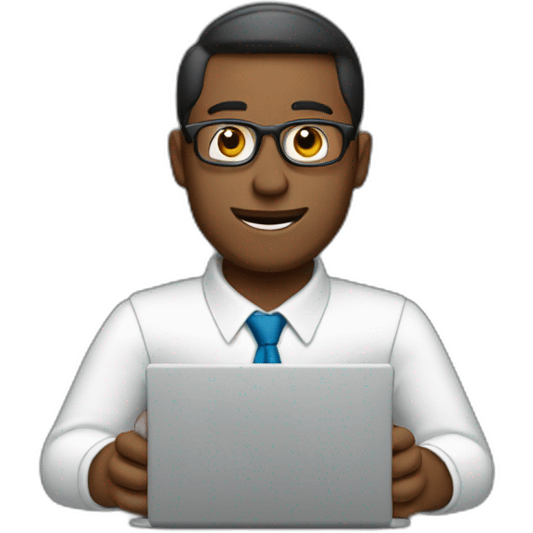 business man with a laptop emoji