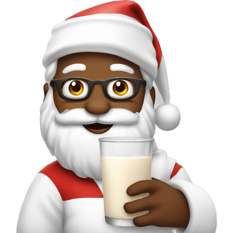 Santa drinking milk emoji