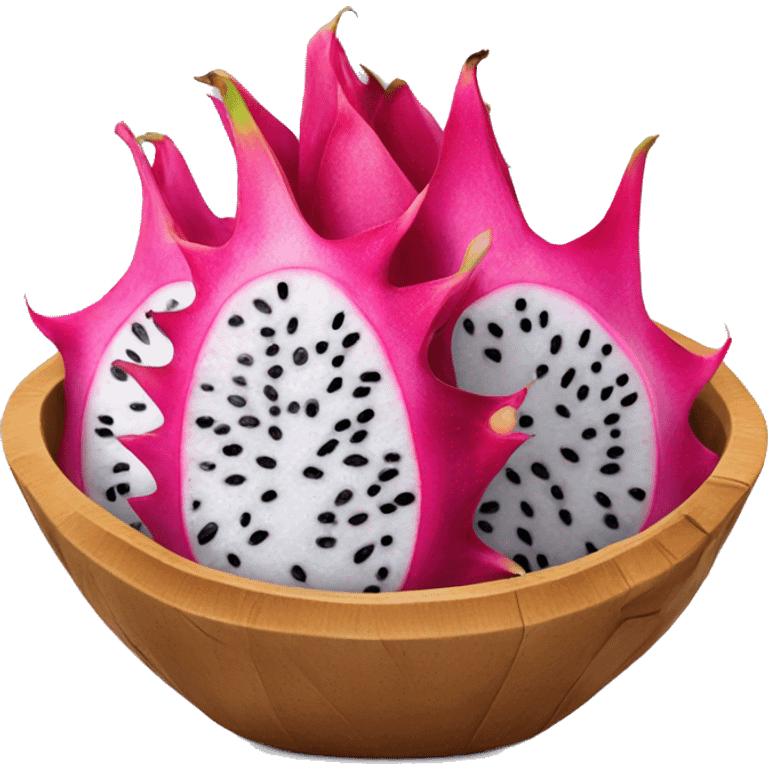 Bowl of dragon fruit  emoji