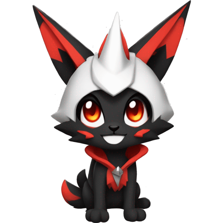 Black and Red Ethereal Cool Edgy Anthro Zangoose Litten Fakémon emoji