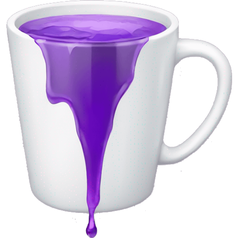 white cup with purple liquid inside with ice emoji