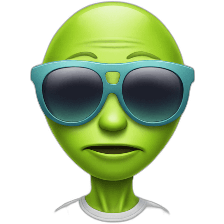 Alien with sun glasses emoji