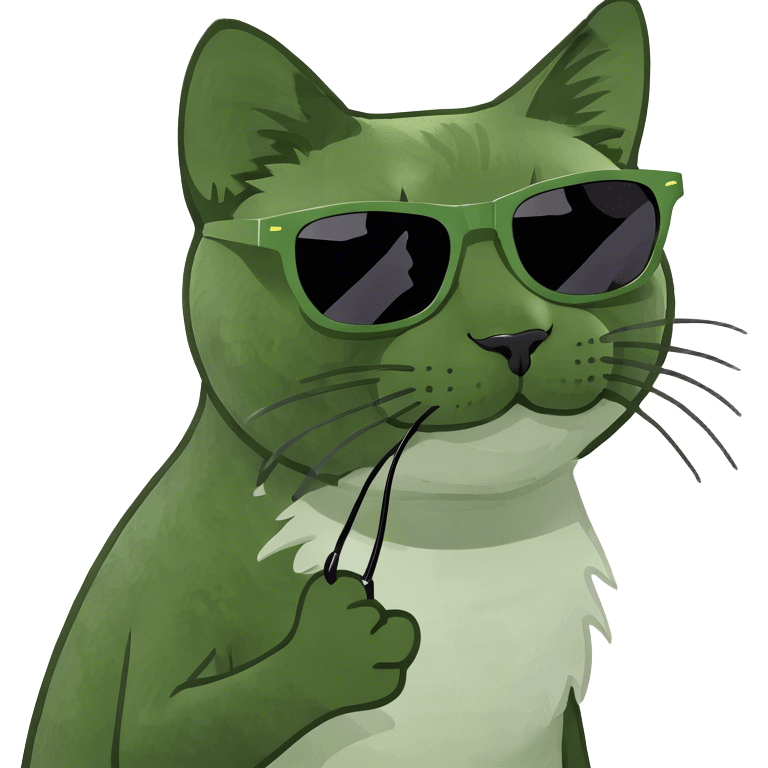 Cat with sunglasses emoji